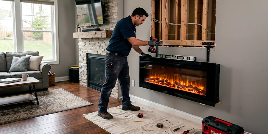 Fake Fireplace and Faux Insert Installation Redondo Beach