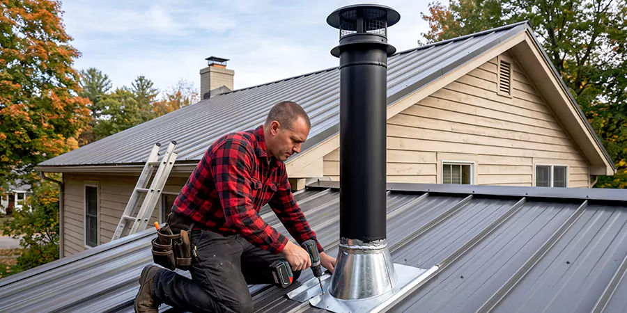 Stove Pipe Through Metal Wall or Roof Redondo Beach
